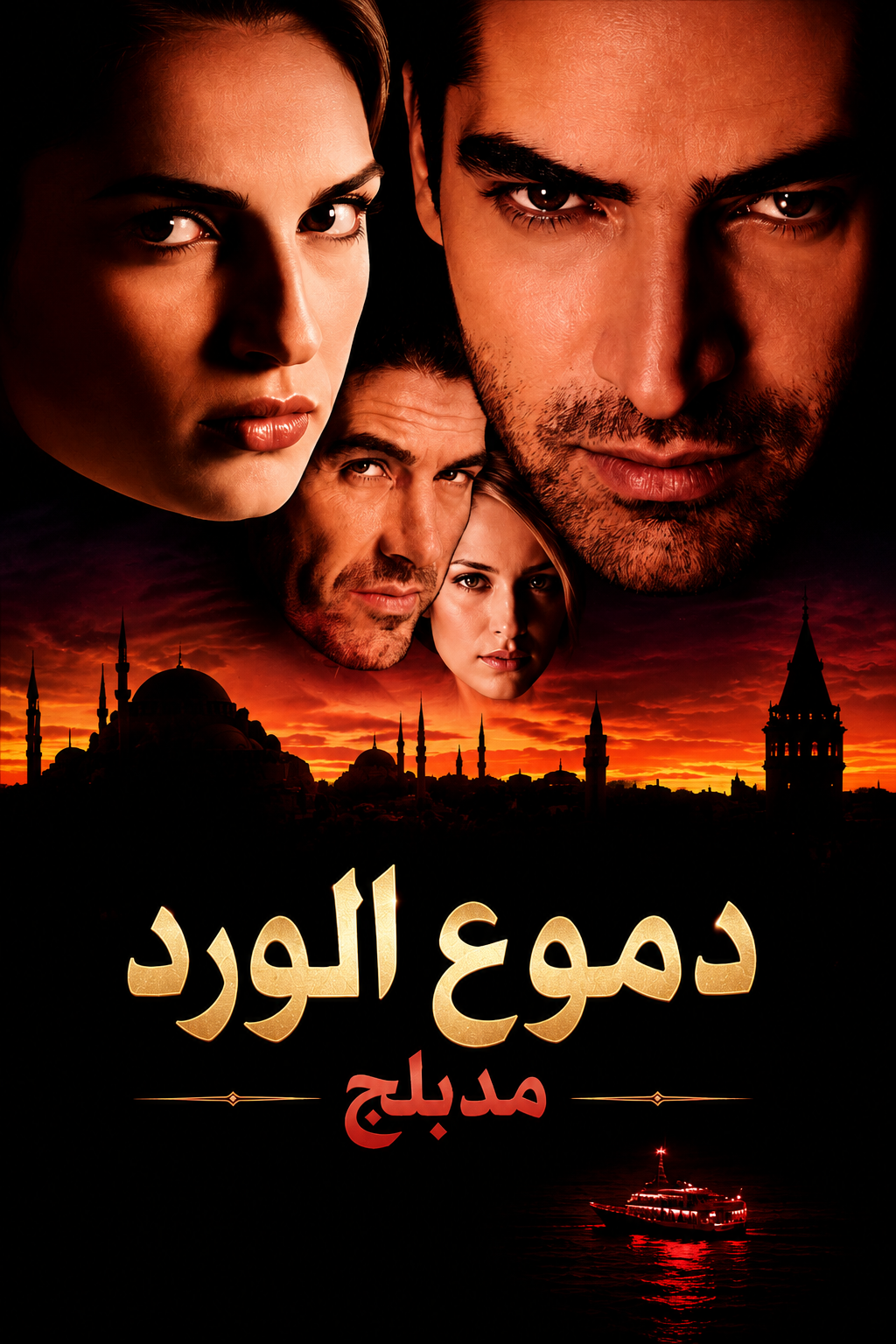 مسلسل دموع الورد مدبلج موقع قصة عشق